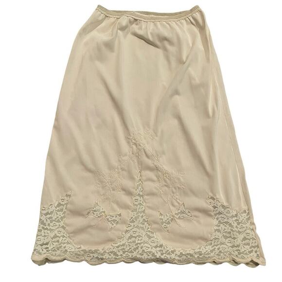 Vintage Pinehurst Lingerie cream lace embroidered half slip size small - Picture 1 of 7